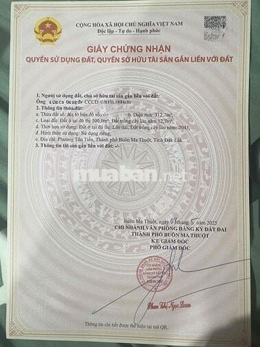 cần bán nhà và đất hẻm 52 Hồ Tùng Mâuh