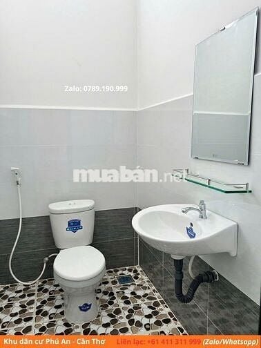 Nhà ở liền kề 90m2, 2 phòng ngủ, 2 wc, Khu dân cư Phú An, Cần Thơ