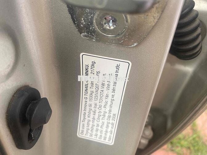 Toyota Innova 2008 G - 150000 km