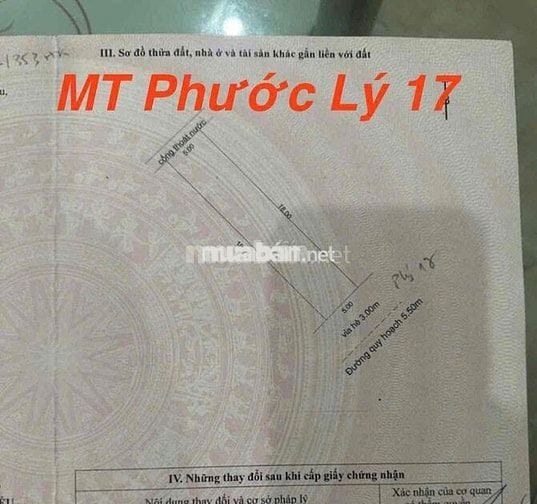 Đất mặt tiền Phước lý 17 siêu đẹp siêu rẻ nhất khu Phước Lý
