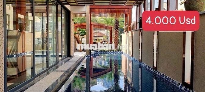 CHO THUÊ BIỆT THỰ QUẬN 7, 6 PHÒNG, CÓ THANG MÁY, NỘI THẤT CAO CẤP
