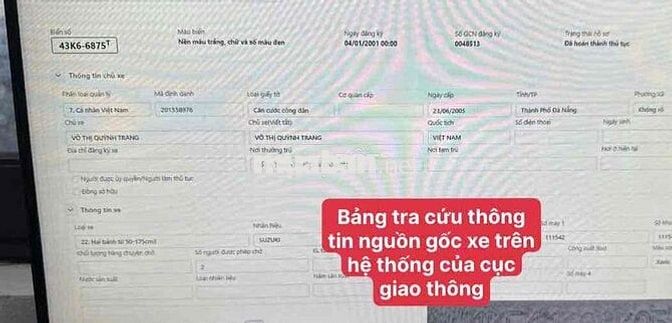 Satria 2000 mới 100% giấy xịn công chứng uỷ quyền