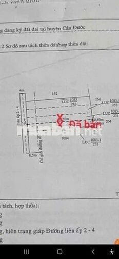 Mặt tiền đường nhựa liên ấp 2,4 long sơn cần Đước Long An