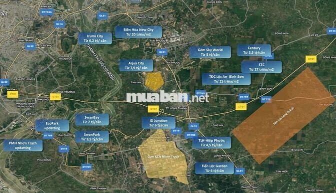 Cần bán đất nền chính chủ 162,75m2 dự Án Sunflower City, Nhơn Trạch