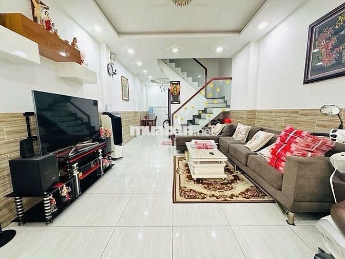 Nhà hẻm xe hơi, 4 tầng, 4PN, full nội thất, ngay chợ Tân Hương