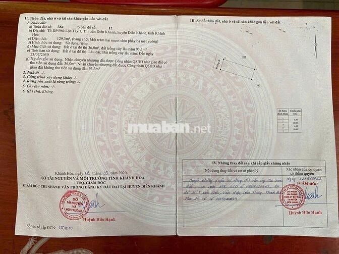 🏡 MUA ĐẤT TẶNG MÓNG NHÀ VÀ BẢN THIẾT KẾ – THỊ TRẤN DIÊN KHÁNH,