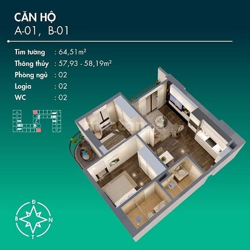 DA chung cư Benhill chỉ 190 triệu ký HĐMB sở hữu căn 2PN, 33 triệu/m2 