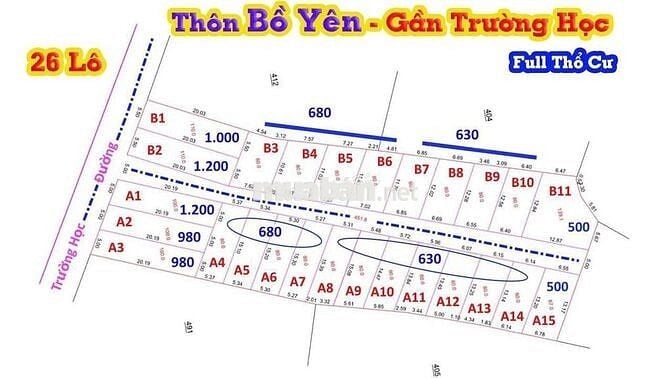 Đất F0 Hướng Đạo Full thổ cư gần trường học cho ace đầu tư