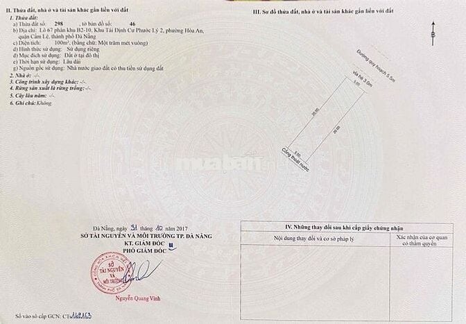 Mặt tiền hoà an 24 giá 4tyxx lvị trí đẹp, đối diện công viên, sạch 100