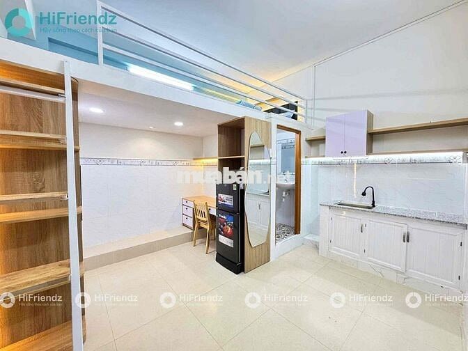CHO THUÊ PHÒNG GÁC FULL NỘI THẤT RỘNG 25M2 NGAY CV GIA ĐỊNH - SÂN BAY