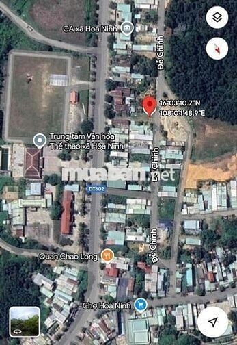 Bán lô đất 2 mặt tiền,Khu TĐC Hoà Ninh,Hoà Vang,Đà Nẵng