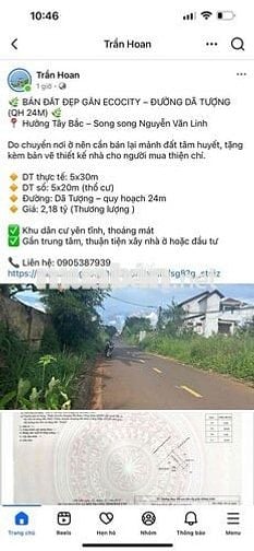 Bán đất hẻm 44 Đinh Núp, Phường Tân Lập, BMT, Đắk Lắk