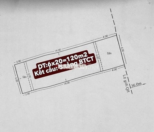 Nhà lầu 5 tầng, 6x20=120m2. Trục đường chính chợ Bình Điền, rộng 36m