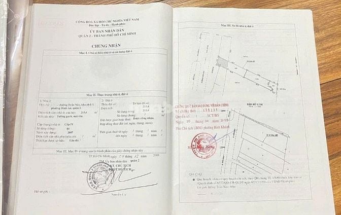 BÁN NHÀ MẶT TIỀN : 145 TRẦN NÃO - P. BÌNH AN - Q. 2 - TPHCM