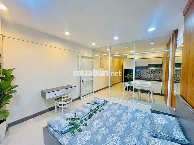 CHO THUÊ PHÒNG CHDV STUDIO TÁCH BẾP 45M2 FULL NỘI THẤT