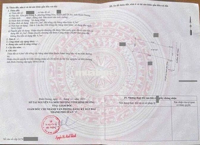Đất 66m2(ngang4,6m) gần trường học Đông Hoà,phường Đông Hoà,TP Dĩ An