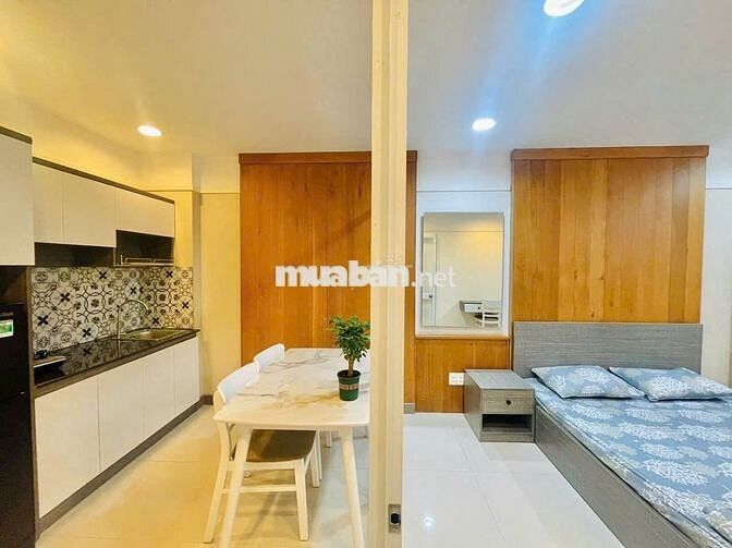 CHO THUÊ PHÒNG CHDV STUDIO TÁCH BẾP 45M2 FULL NỘI THẤT