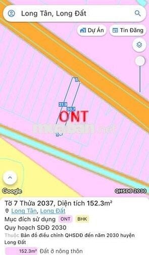 Bán Ngay Lô Đất Mặt Tiền Đường Nhựa Ngay Long Tân Bà Rịa Vũng Tàu