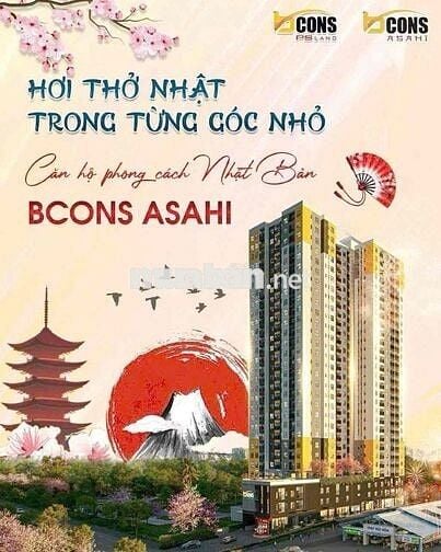 Bcons Asahi trực tiếp chủ đầu tư 2pn 2wc