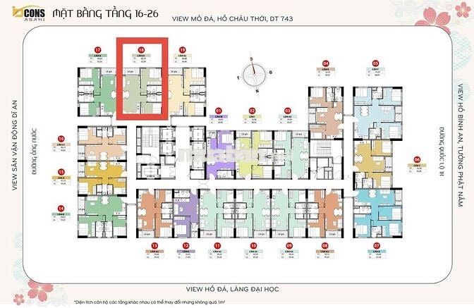 Bcons Asahi trực tiếp chủ đầu tư 2pn 2wc