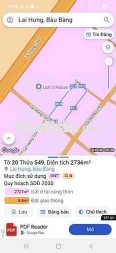 Chủ cần bán gấp , đất Lai Hưng Bầu Bàng , giá tốt