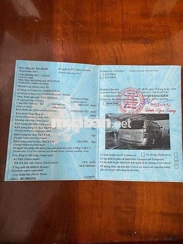 Cần bán xe huyndai h1 2015