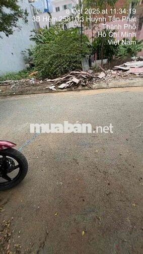 BÁN ĐẤT - DT: 84M2- GIÁ 4,2TY- HẺM 8M- ĐƯỜNG HTP- PHÚ  XUÂN - NHÀ BÈ