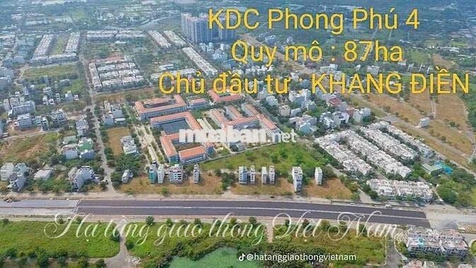 BÁN ĐẤT NỀN KDC PHONG PHÚ GIÁ 6tỷ