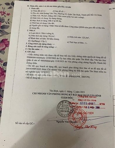 BÁN NHÀ MẶT TIỀN : 200 HOÀNG VĂN THỤ - P. 4 - Q. TÂN BÌNH - TPHCM