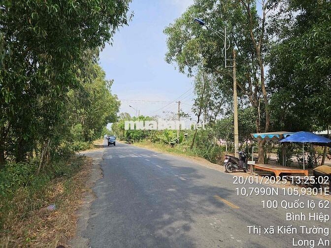 Bán đất MT quốc lộ 62, Long An, DT: 1071m2, Giá: 3 tỷ