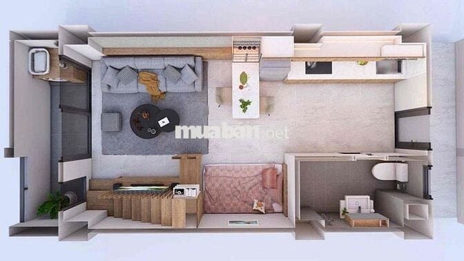 Căn hộ xã hội Mỹ Hạnh, 45m^2 - 50m^2, 2-3 phòng ngủ đường tỉnh lộ 824