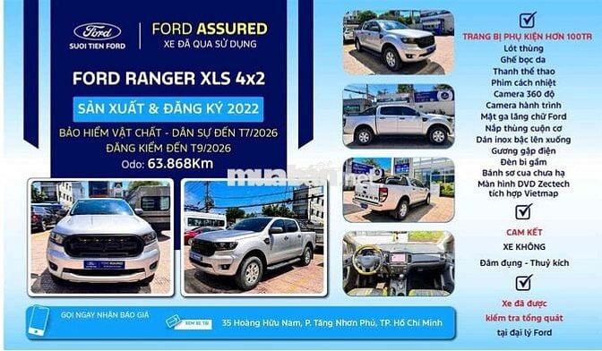 Ford Ranger 2022 XLS 2.0L 4x2 AT - 63868 km