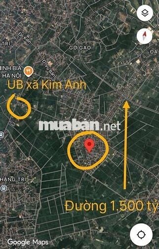 Đất Trục Chính Thanh Trí, Kim Anh ( Sóc Sơn) full thổ cư dưới 2tỷ hiếm