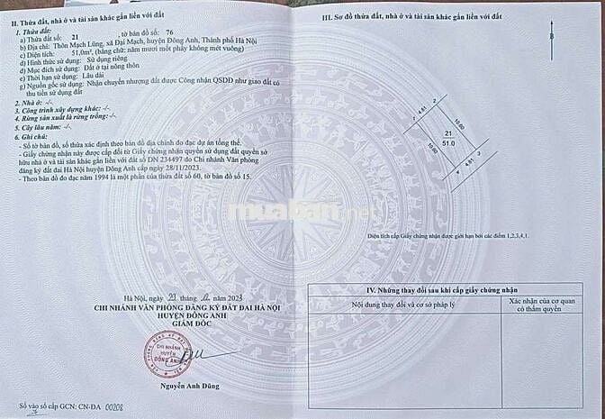 Bán lô đất đẹp diện tích 51m2 gần dự án cầu Thượng Cát Bán lô đất đẹp diện tích 51m2 gần dự án cầu Thượng Cát