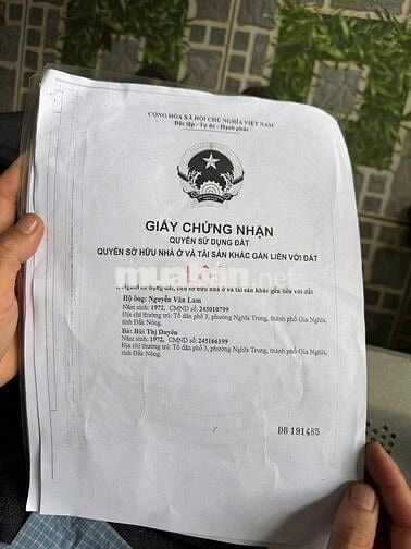 Bán đất ngay Tỉnh Đắk Nông cũ(nay thuộc Xã Đức An, Tỉnh Lâm Đồng)