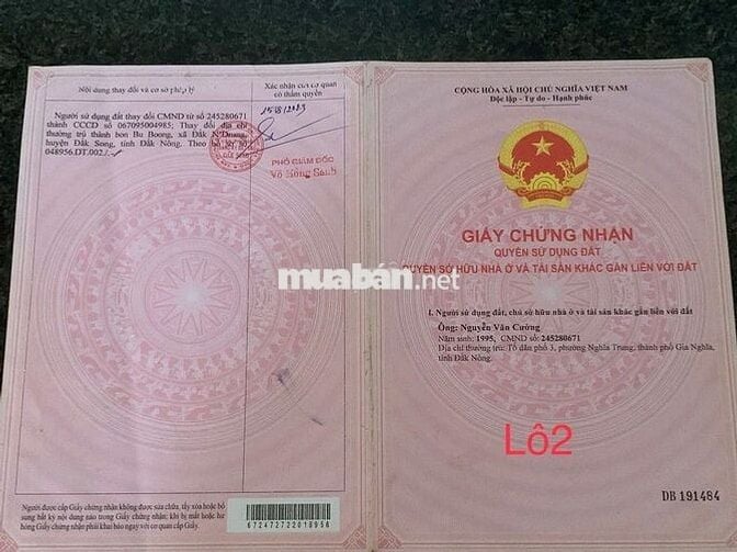 Bán đất ngay Tỉnh Đắk Nông cũ(nay thuộc Xã Đức An, Tỉnh Lâm Đồng)