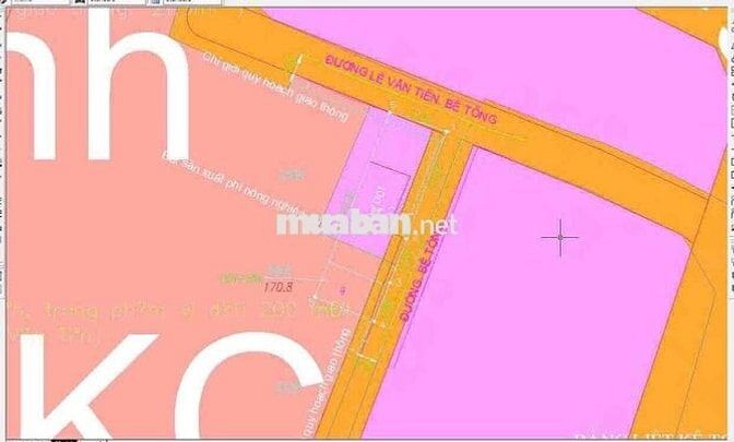 Lô Gốc 2 MT Đường Lê Văn Tiên, Sát Đg LÊ HỒng Phong ngã 4 Chiêu Liêu