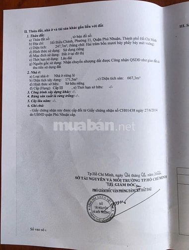 BÁN NHÀ MẶT TIỀN : 34 HỒ BIỂU CHÁNH - P. 11 - Q. PHÚ NHUẬN - TPHCM