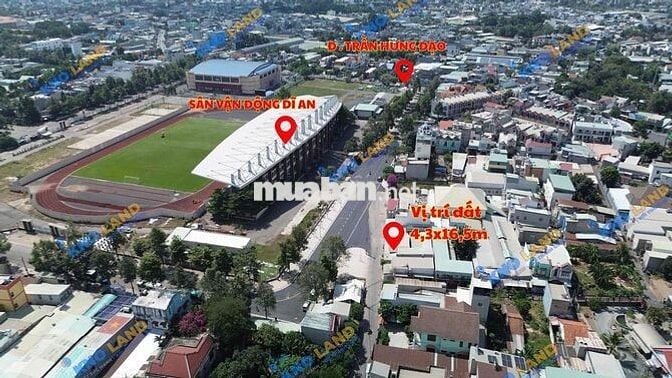 Mặt tiền kinh doanh đối diện cổng Sân Vận Động Dĩ An.Giá tốt mới tách