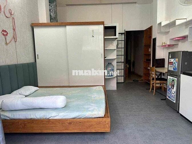 Phòng 32m2_Studio ban công,full nt,MG riêng_Mặt tiền đường Hồ Văn Huê