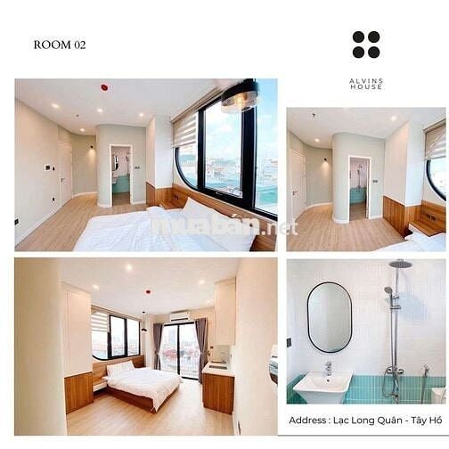 1 PHÒNG VIEW HỒ TÂY CỰC CHILL NỘI THẤT ĐẦY ĐỦ ĐẸP NGAY CHÙA VÕNG THỊ