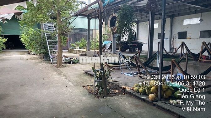 🌟 BÁN NHÀ KHO & ĐẤT MẶT TIỀN QUỐC LỘ 1A – TP. MỸ THO, TIỀN GIANG