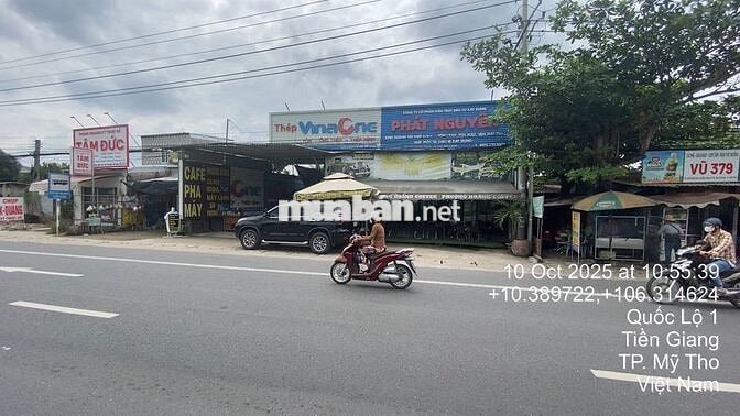 🌟 BÁN NHÀ KHO & ĐẤT MẶT TIỀN QUỐC LỘ 1A – TP. MỸ THO, TIỀN GIANG