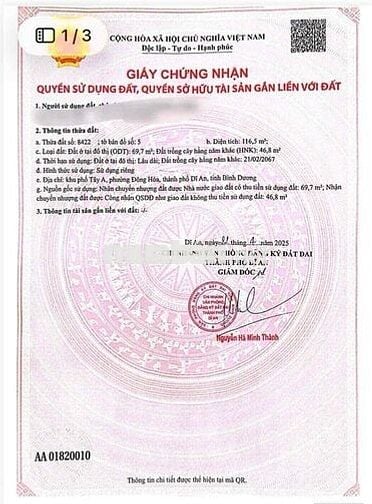 Bán Lô Đất Phường Đông Hoà Tp HCM