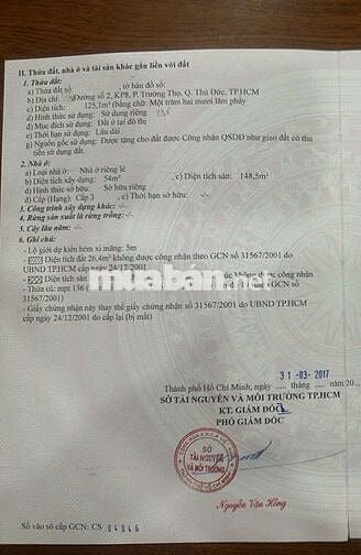 Nhà mặt tiền KD đg Số 2-Trường thọ,1trệt 2 lầu kiên cố ngang 6m-125m2
