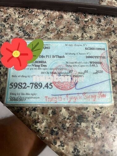 Winner V1 Zin 2017 bstp59 biển đẹp 789,cavet đủ