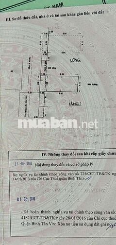 Nhà đường Liên Khu 10-11 (Phan Anh) 4x10.5 1lầu hẻm 6m 4tỷ 350 hg Tây