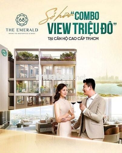 Chiết khấu 22% căn góc B04 74,3m2/2PN The Emerald 68, Hỗ trợ lãi 5 năm