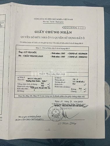 3x7 1 trệt một lầu ban công nhà bán chính chủ