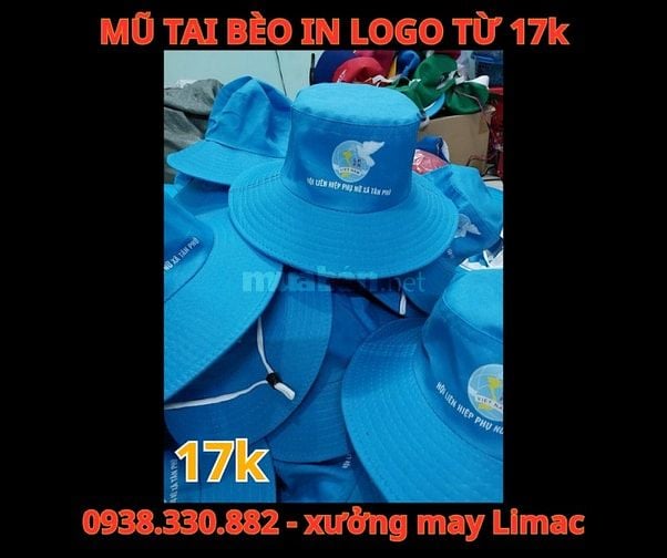 LIMAC chuyên mũ tai bèo in logo Hội Liên Hiệp Phụ Nữ Việt Nam